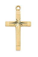 Gold over Sterling Cross Pendant