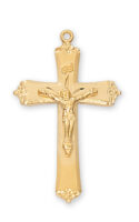 Gold over Sterling Crucifix Pendant