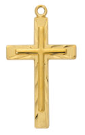 Gold over Sterling Silver Cross Boxed