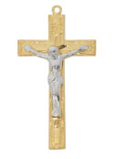 Gold over Sterling Silver Two-tone Crucifix