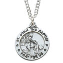 Sterling Silver St. John the Baptist Pendant