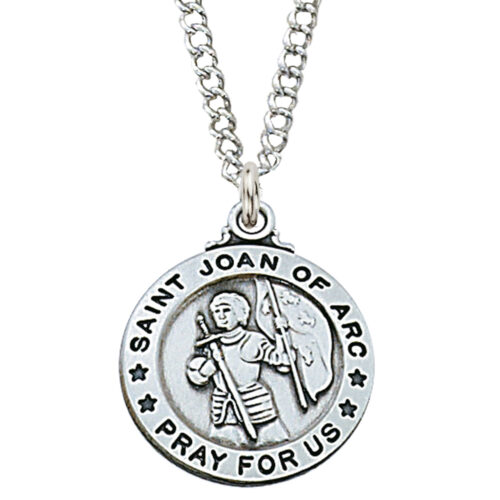 Sterling Silver St. Joan of Arc Pendant