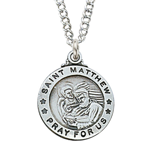 Sterling Silver St. Matthew the Evangelist Pendant