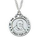 Sterling Silver St. Padre Pio Pendant