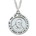Sterling Silver St. Padre Pio Pendant