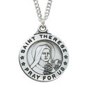 Sterling Silver St. Therese Pendant