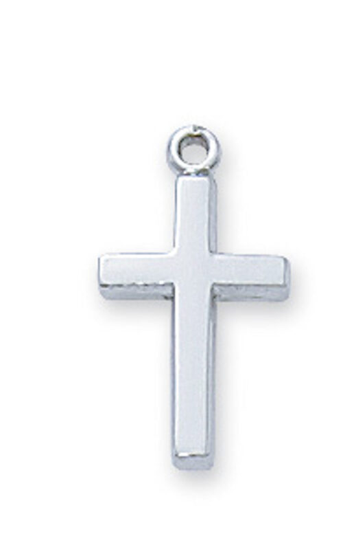 Sterling Cross on Baby Chain and Boxed