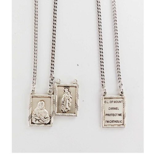 Sterling Silver Scapular Pendant