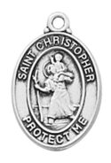 Sterling St Christopher Baby Pendant Boxed
