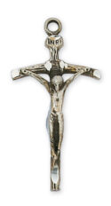Sterling Silver Papal Crucifix Pendant
