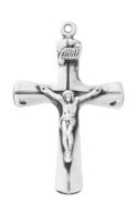 Sterling Silver Flared Crucifix  Boxed