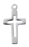 Sterling Silver cut-out Cross boxed