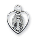 Sterling Silver Miraculous pendant on 13" chain boxed