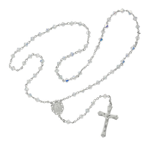 Crystal Swarovski Bead Rosary Boxed