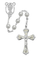 Pearl Madonna Rosary Boxed