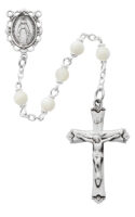 Genuine Mother of Pearl Rosary Boxed