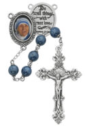 Blue Mother Teresa Rosary Boxed