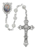 Rhodium Plated Guardian Angel Rosary Boxed