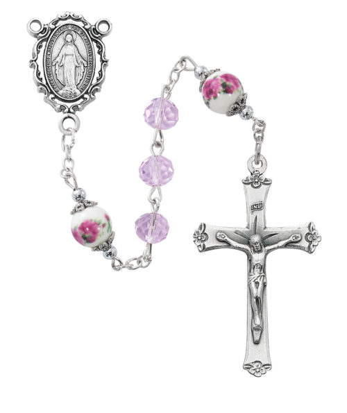 Pink St. Therese Rosary Boxed