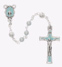 BLUE PEARL WITH METAL O.F. BEAD