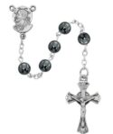 6MM HEMATITE SACRED HEART YOUTH ROSARY DELUXE BOX