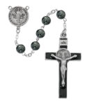 HEMATITE ST BENEDICT ROSARY DELUXE BOX